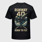 RUNWAY40 - T-shirt - Abbigliamento aeronautico di design italiano per piloti e sognatori.