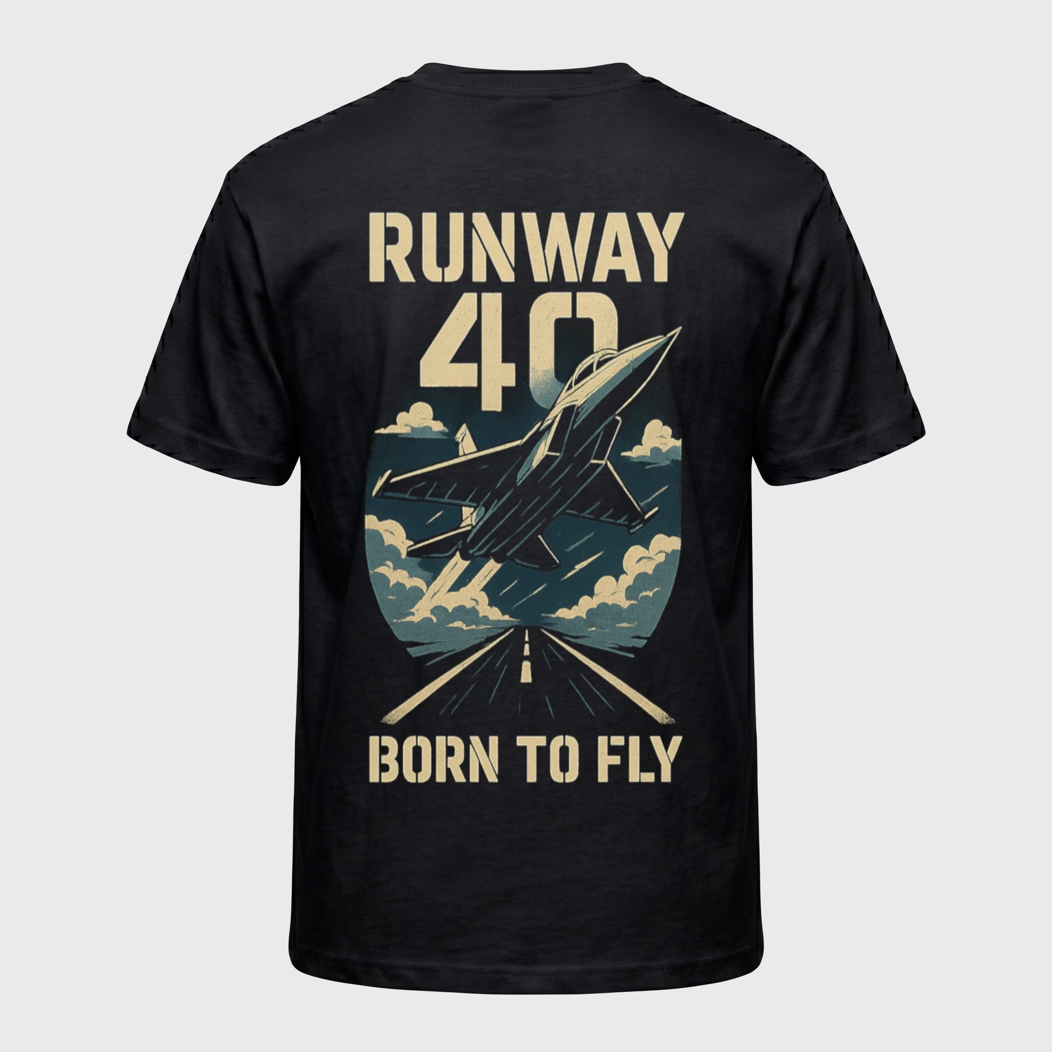 RUNWAY40 - T-shirt - Abbigliamento aeronautico di design italiano per piloti e sognatori.